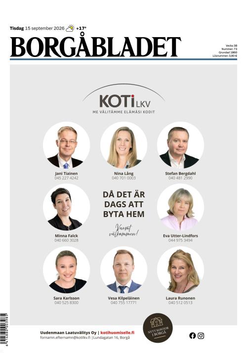 Borgåbladet 15.9.2026