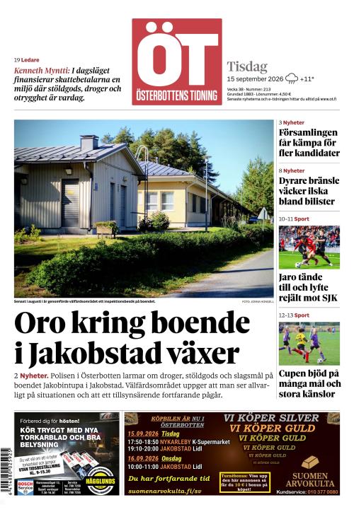 Österbottens Tidning 15.9.2026
