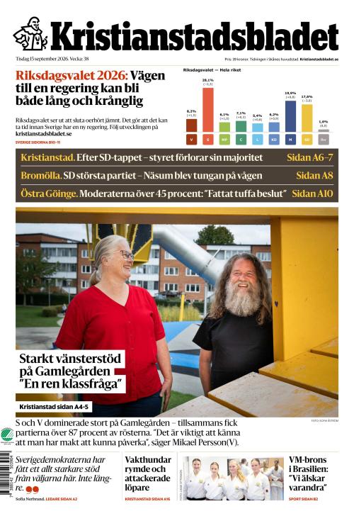 Kristianstadsbladet 15.9.2026