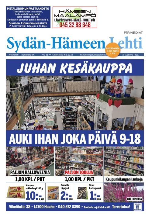 Sydän-Hämeen Lehti 16.9.2026