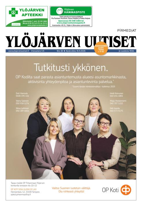 Ylöjärven Uutiset 16.9.2026