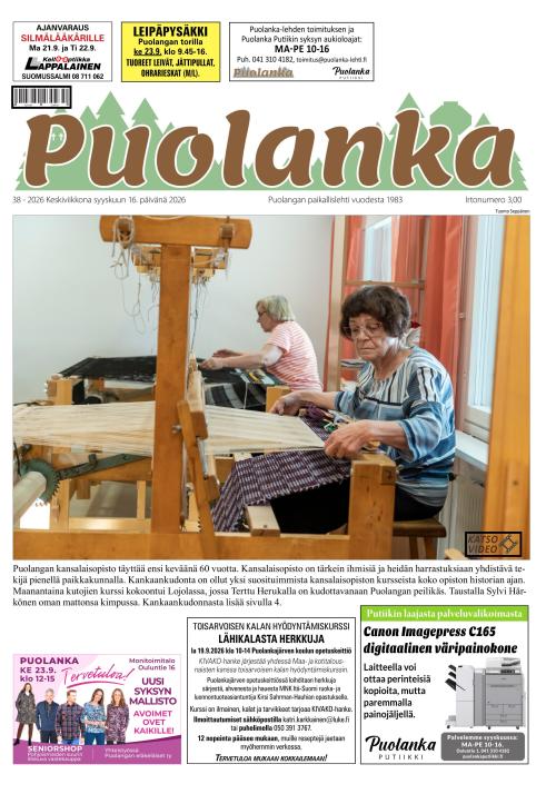 Puolanka-lehti 16.9.2026