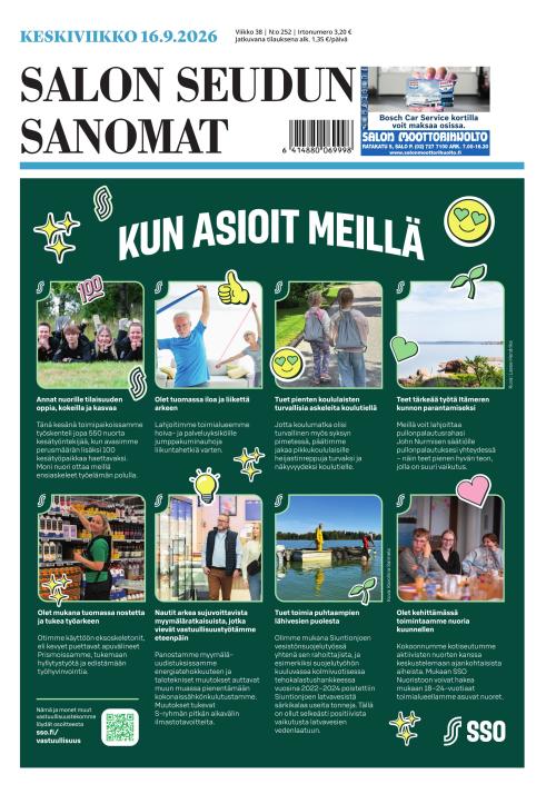 Salon Seudun Sanomat 16.9.2026