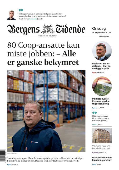 Bergens Tidende 16.9.2026