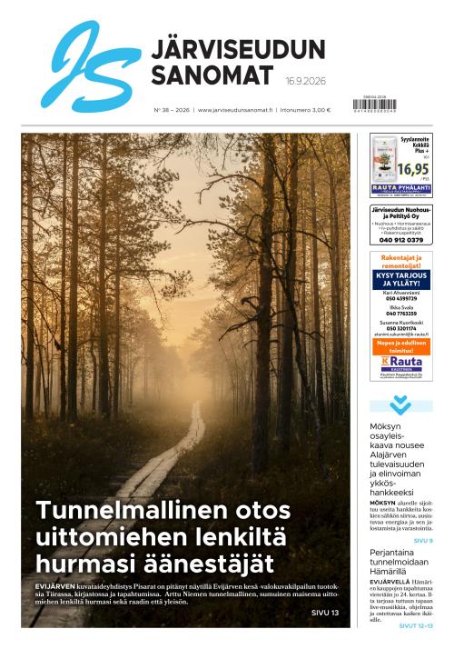 Järviseudun Sanomat 16.9.2026