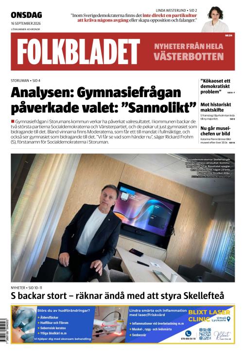 Folkbladet (Västerbotten) 16.9.2026
