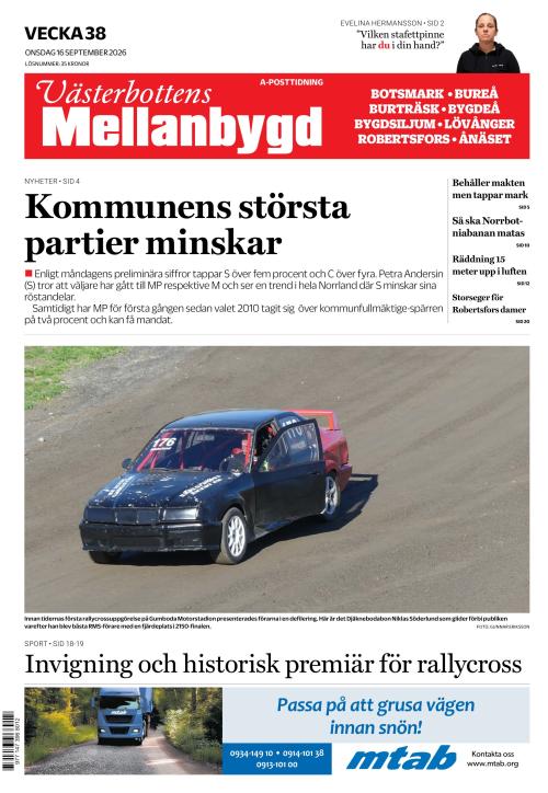 Västerbottens Mellanbygd 16.9.2026