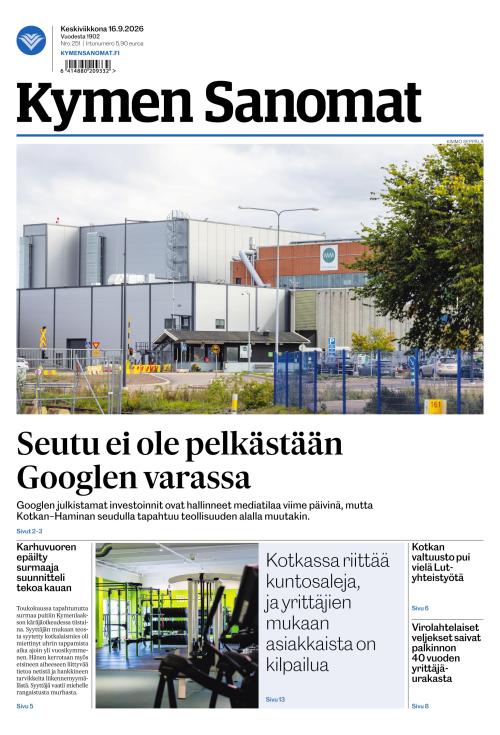 Kymen Sanomat 16.9.2026