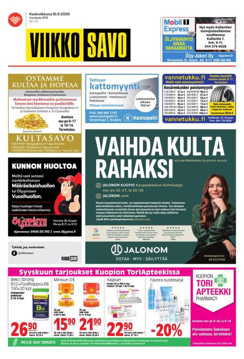 Viikkosavo 16.9.2026