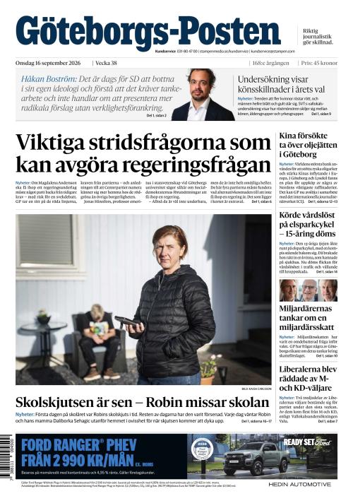 Göteborgs-Posten 16.9.2026