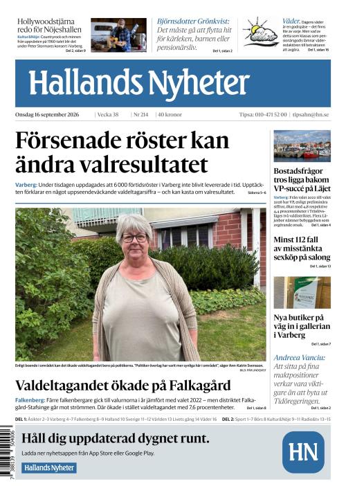 Hallands Nyheter 16.9.2026