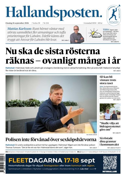 Hallandsposten 16.9.2026