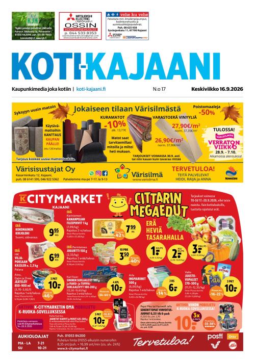 Koti-Kajaani 16.9.2026