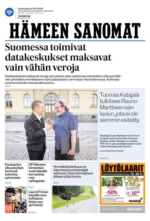 Hämeen Sanomat 16.9.2026