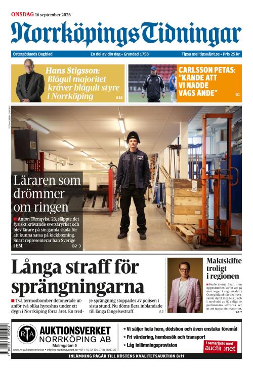 Norrköpings Tidningar 16.9.2026