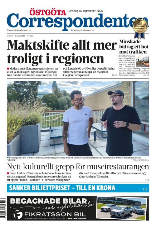 Östgöta Correspondenten 16.9.2026