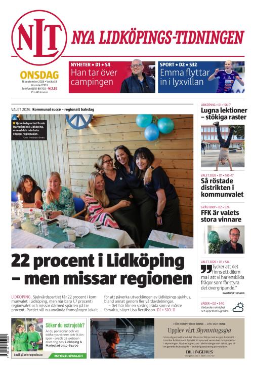 Nya Lidköpings-Tidningen 16.9.2026