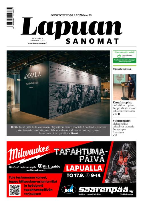 Lapuan Sanomat 16.9.2026