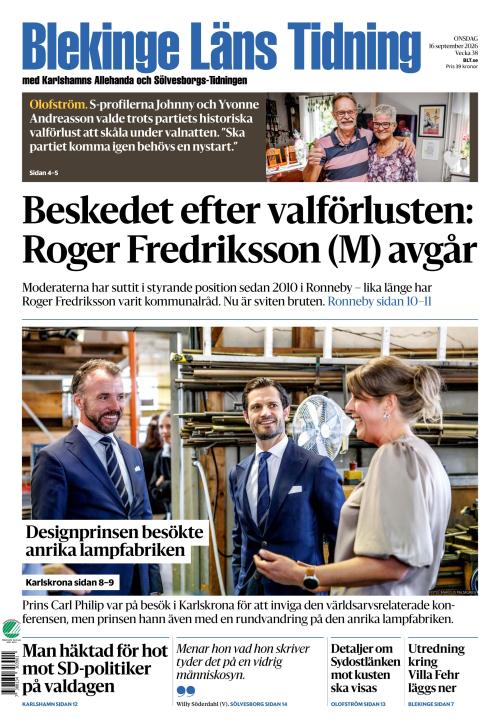 Blekinge Läns Tidning 16.9.2026