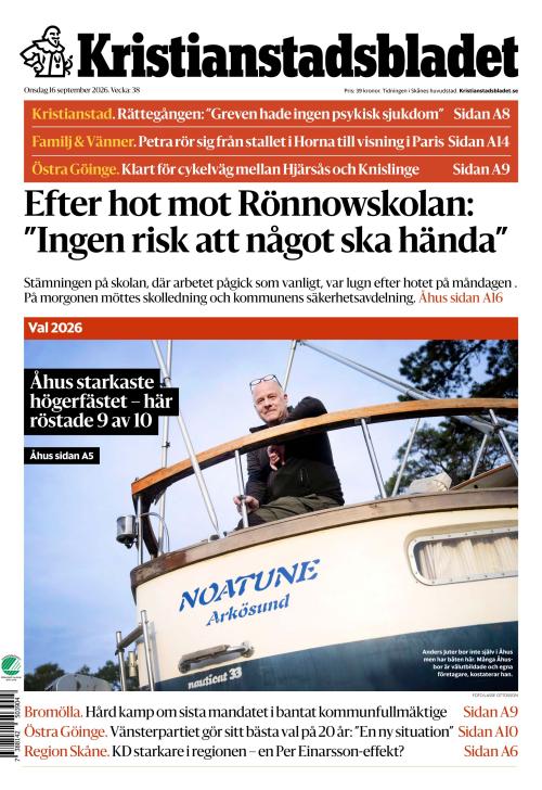 Kristianstadsbladet 16.9.2026