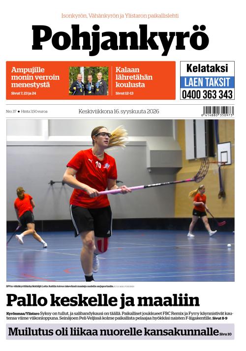 Pohjankyrö-lehti 16.9.2026