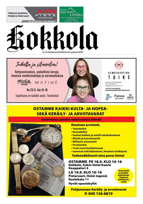 Kokkola-lehti 16.9.2026