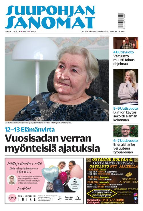 Suupohjan Sanomat 17.9.2026