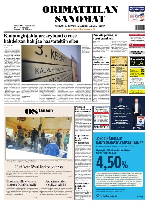 Orimattilan Sanomat 17.9.2026