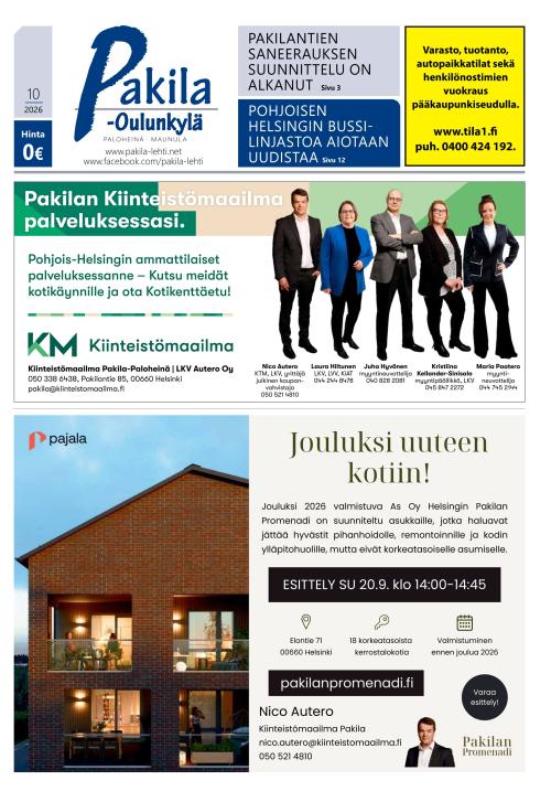 Pakila-Oulunkylä 17.9.2026