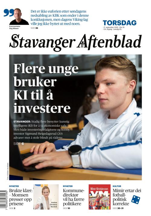Stavanger Aftenblad 17.9.2026