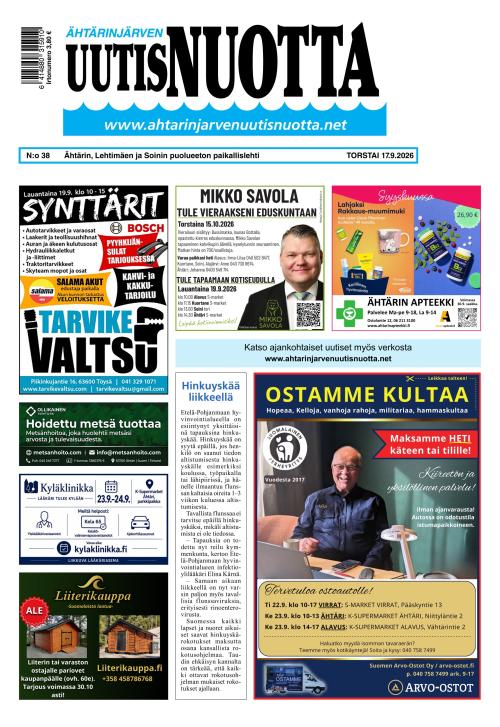 Ähtärinjärven Uutisnuotta 17.9.2026