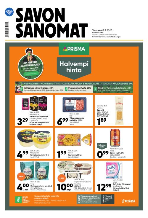 Savon Sanomat 17.9.2026