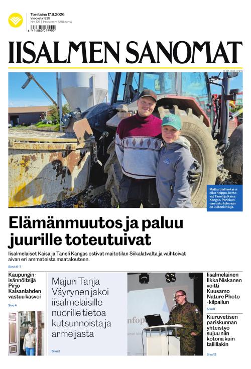 Iisalmen Sanomat 17.9.2026