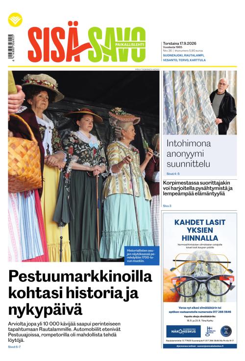 Paikallislehti Sisä-Savo 17.9.2026