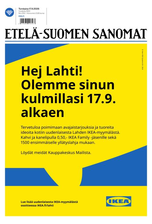 Etelä-Suomen Sanomat 17.9.2026