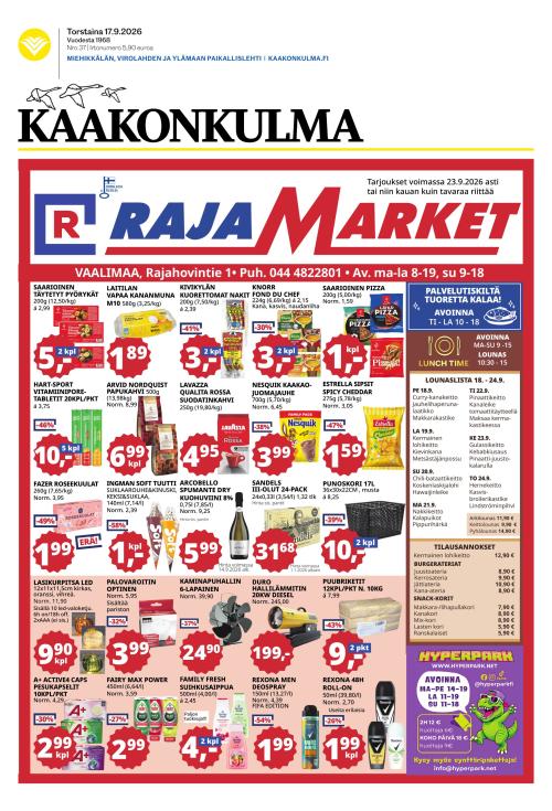 Kaakonkulma 17.9.2026