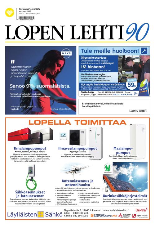 Lopen Lehti 17.9.2026