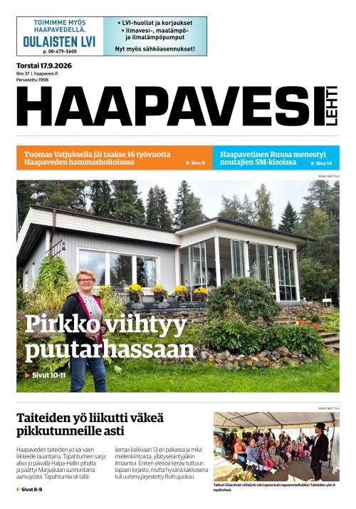 Haapavesi-lehti 17.9.2026