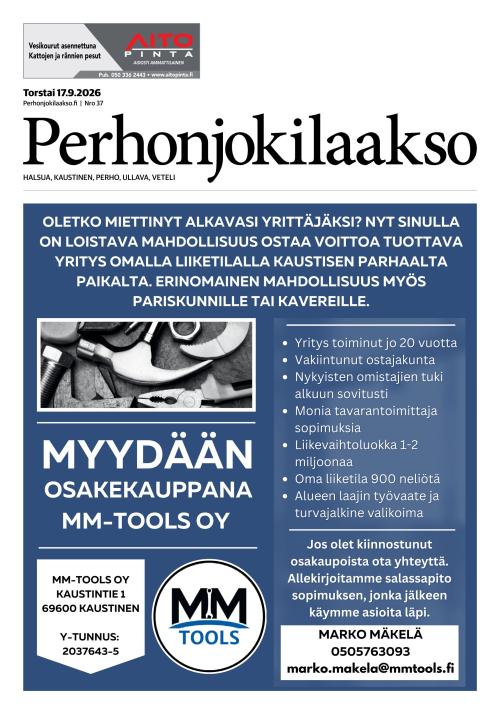 Perhonjokilaakso 17.9.2026