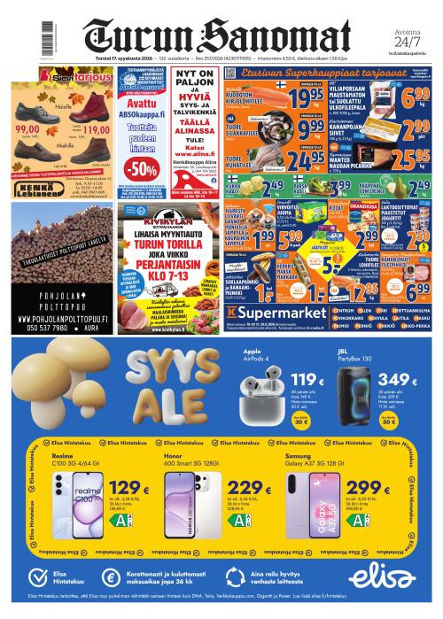 Turun Sanomat 17.9.2026