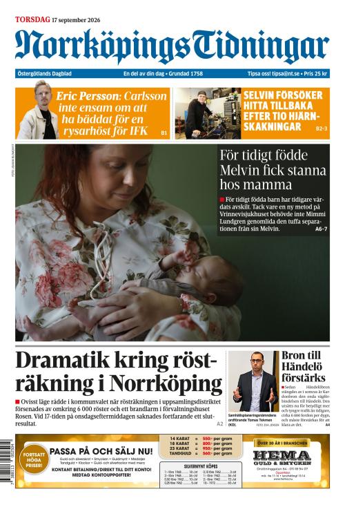 Norrköpings Tidningar 17.9.2026