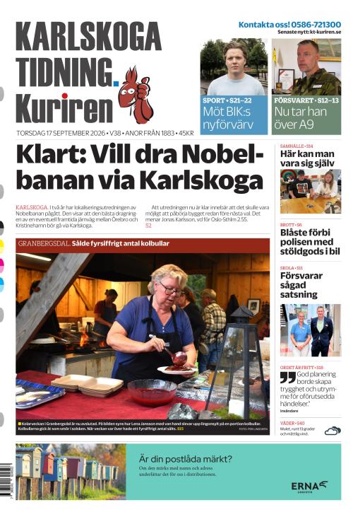 Karlskoga Tidning-Kuriren 17.9.2026