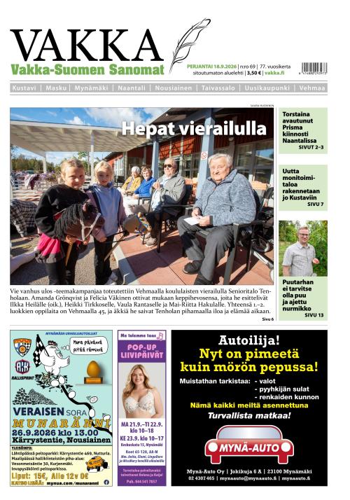 Vakka-Suomen Sanomat 18.9.2026