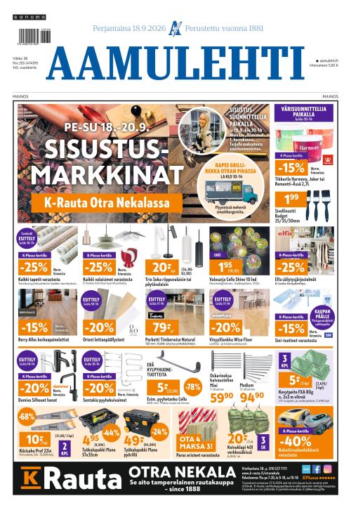 Aamulehti 18.9.2026