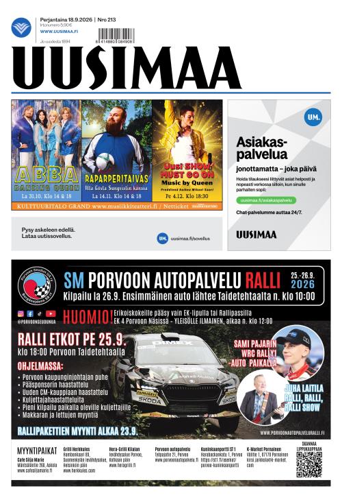 Uusimaa 18.9.2026