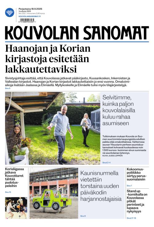 Kouvolan Sanomat 18.9.2026