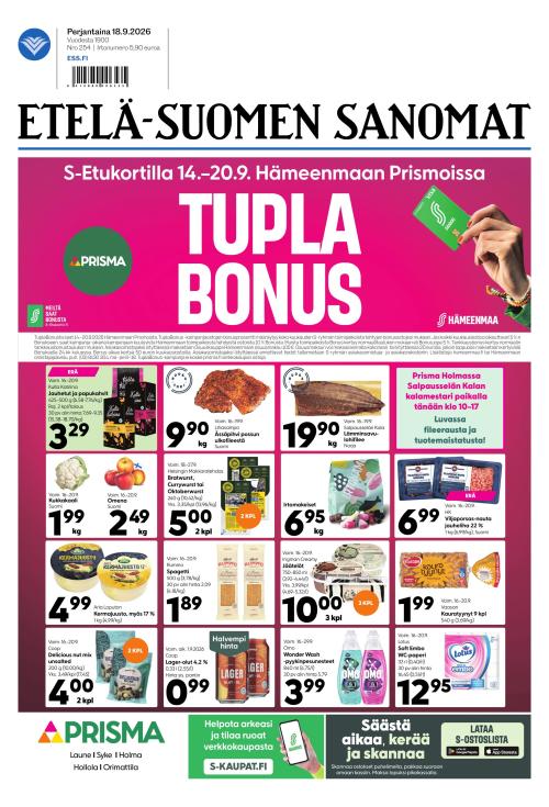 Etelä-Suomen Sanomat 18.9.2026