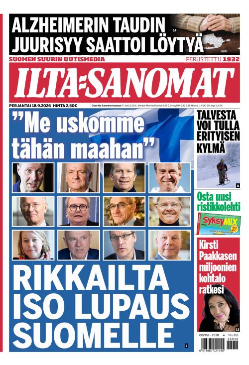 Ilta-Sanomat 18.9.2026