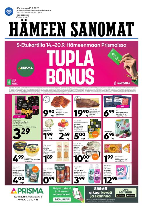 Hämeen Sanomat 18.9.2026