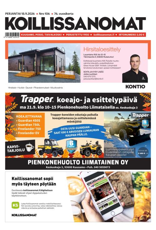 Koillissanomat 18.9.2026